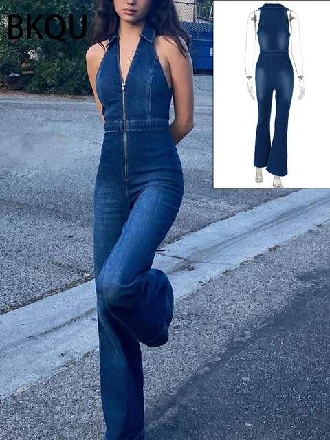 Sexy denim jumpsuits