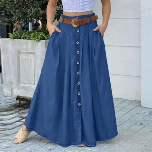 long jeans skirt party womens summer skirt