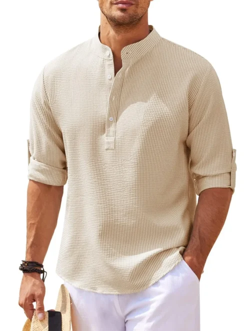 Long sleeve shirt Men's casual shirt Top men