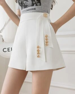 Women’s White Elegant Shorts