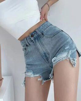 Women’s High Waist Denim Shorts