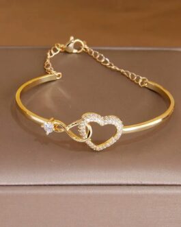 Women’s Heart Charm Bangles