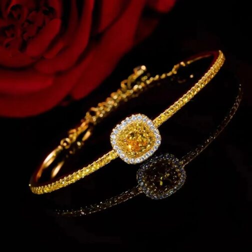 Whether you're looking to enhance your personal collection or find a memorable gift, this 24K yellow gold bracelet is a symbol of everlasting beauty and grace 5