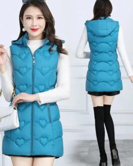 New Sleeveless Jacket  Hooded Parker Coat