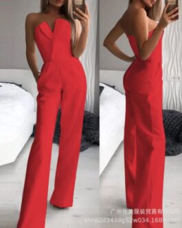 Elegant Strapless Jumpsuits