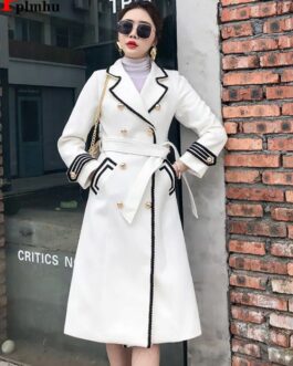 Women’s Elegant Double Breasted Maxi Long Coat