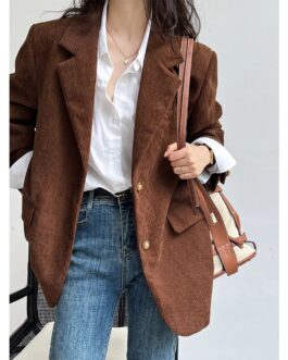 Women’s Casual  Attire Corduroy Blazer