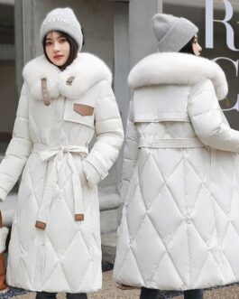 New Fashion Thick Warm  Parkas  Fur Trim Coat