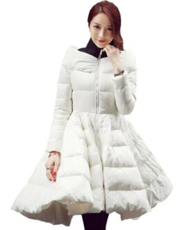 Women’s Thick Cotton Ruffles Fashion Coats