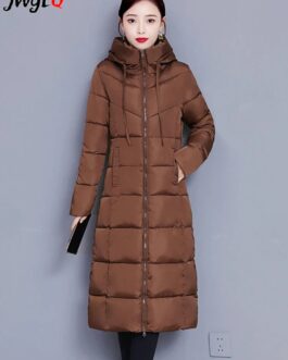 Women’s Slim Hooded Long Parkas Coats