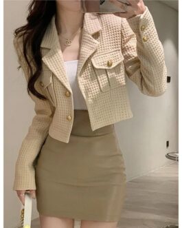 Women’s Cropped Elegant Basic Blazer