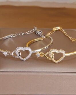 Women’s Heart Charm Bangles