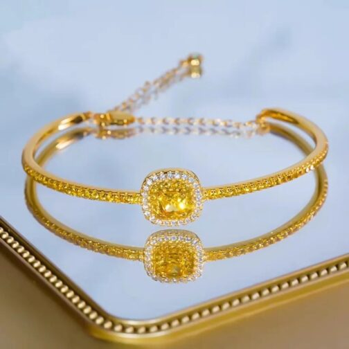 Whether you're looking to enhance your personal collection or find a memorable gift, this 24K yellow gold bracelet is a symbol of everlasting beauty and grace