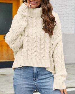 Women’s Turtleneck Cropped Sweater