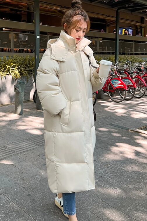 e New Winter and Autumn Women White Duck Down Hoodies Puffer Jackets Coats: