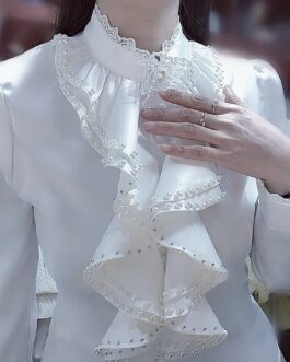 Elegant Ruffled White Top