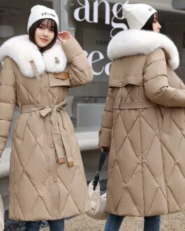 New Fashion Thick Warm  Parkas  Fur Trim Coat