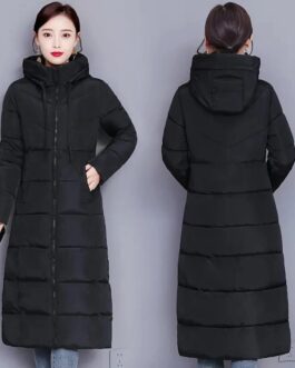 Women’s Slim Hooded Long Parkas Coats