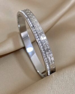 Women’s Zircon Stainless Steel Bangles Bracelets