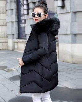 Winter Hooded Long Fur Winter Coat