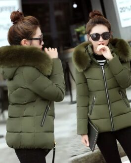 Women Loose Hooded Parkas Coats