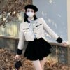 Women's Tweed Cropped Elegant Jackets - Image 3