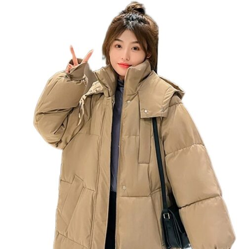 e New Winter and Autumn Women White Duck Down Hoodies Puffer Jackets Coats: