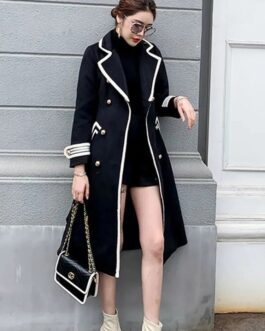 Women’s Elegant Double Breasted Maxi Long Coat