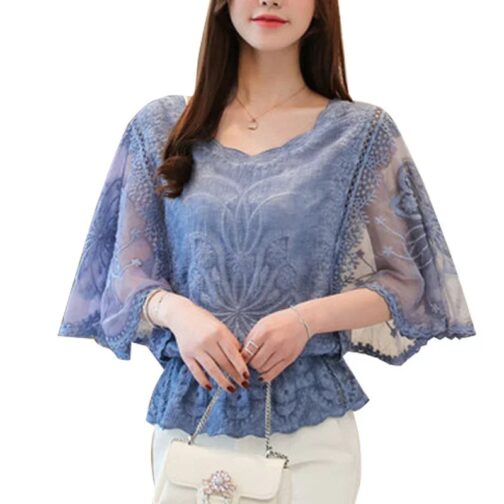 The casual butterfly half sleeves and delicate floral design add a sweet, feminine touch, perfect for any warm-weather occasion.3