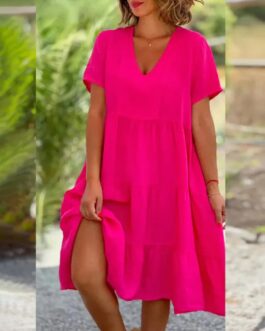 Women’s Cotton Short Sleeve Dress