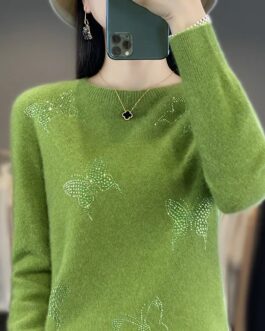 Women’s Wool Knitted Seamless Butterfly Sweater