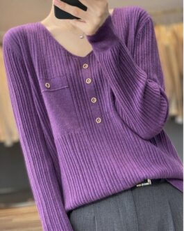 Women’s  V-Neck Cashmere Sweater