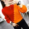 Women's Contrast Color Knit Sweaters - Image 6