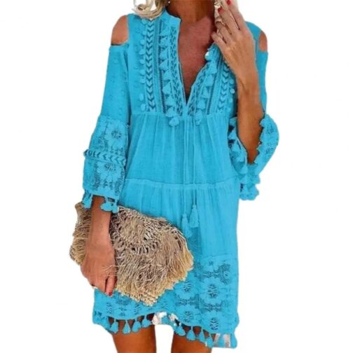 Whether you're heading to a beach party or a casual dinner, this dress effortlessly combines sexiness with bohemian flair. 1