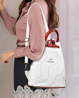 Women’s Zipper Leather Backpacks