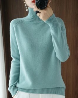  Women’s Turtleneck Loose Knit Sweater