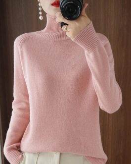  Women’s Turtleneck Loose Knit Sweater