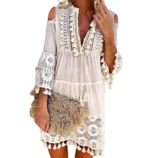 Whether you're heading to a beach party or a casual dinner, this dress effortlessly combines sexiness with bohemian flair. 3