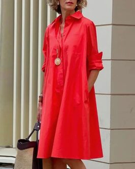 Women’s Long Sleeve Shirt Dress