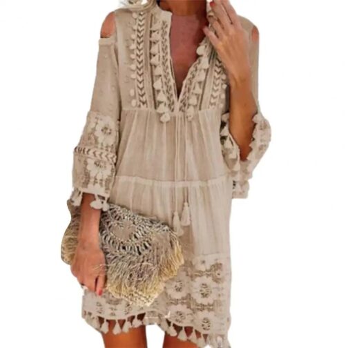 Whether you're heading to a beach party or a casual dinner, this dress effortlessly combines sexiness with bohemian flair. 4