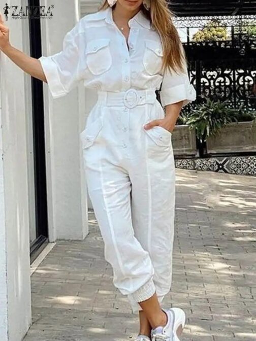 Embrace the trendy yet timeless design of this elegant playsuit, a must-have addition to your summer wardrobe 1