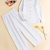 Women's Elegant Long Sleeve Shirt & Pants Sets Outifits - Image 11