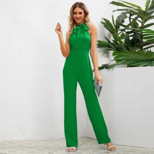 This 2024 fashion-forward one-piece romper features a sleek, off-shoulder design that adds a touch of femininity to your professional wardrobe