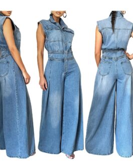 Women’s Denim Sleeveless Jumpsuits