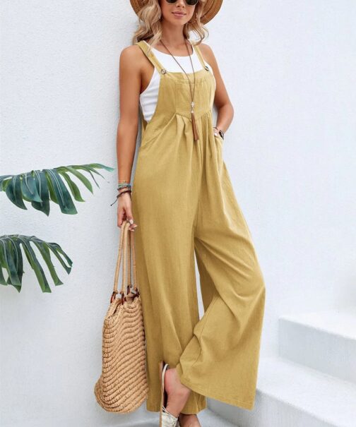 The wide-leg pants offer a relaxed, flowy fit that moves with ease, making it ideal for beach days, vacations, or casual outings. 13