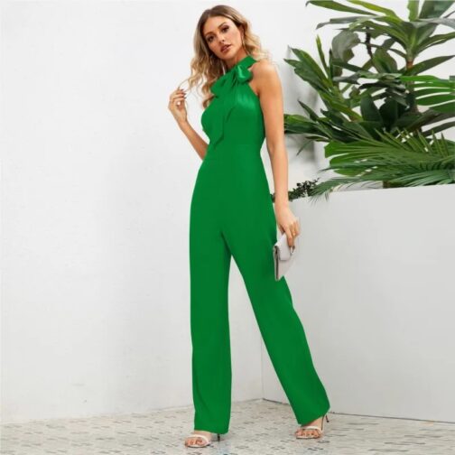 This 2024 fashion-forward one-piece romper features a sleek, off-shoulder design that adds a touch of femininity to your professional wardrobe 1