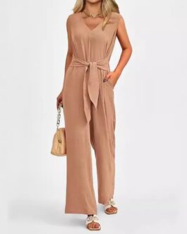 Women’s Elegant V-neck Wide leg Jumpsuits