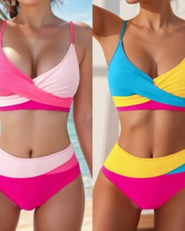 Crisscross High Waist Bikini Sets Two Piece Swimsuit