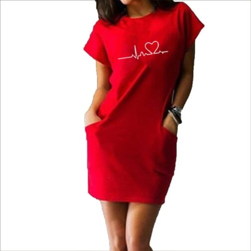 Women's Sexy Print Dress Short Sleeve Mini - Image 4