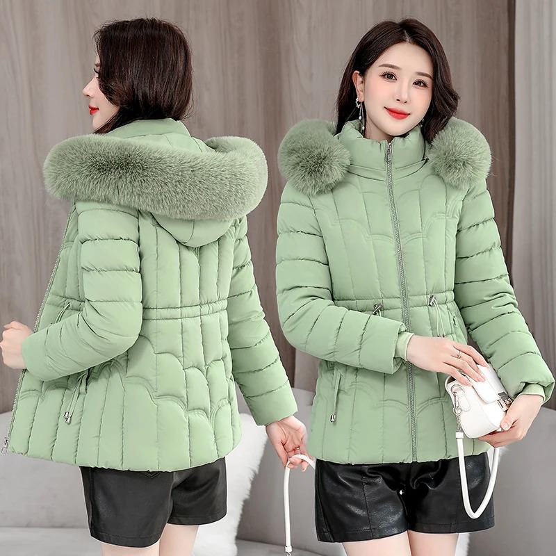 Featuring a cozy hooded style, this jacket provides added protection against cold winds, making it ideal for winter outings, travel, or casual streetwear 1